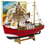 Collectible Decorative Model Fishing Boat Red 30x26cm