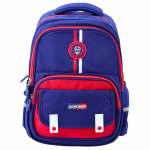 School Backpack Chest Strap Navy Blue Red 20L