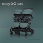 EasyGo Echo Sage Green Kaksikute vanker W/EA/ECHO/SG