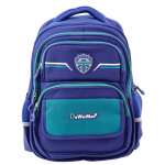 Children's School Backpack Chest Strap Navy Blue Green 38x28x19 cm