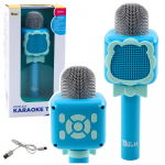 Wireless Bluetooth Microphone Karaoke Recording Voice Changer Blue