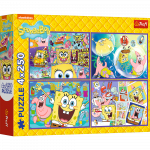 Puzzle - 4x250 - SpongeBob's Crazy World Trefl 13342