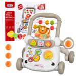 Educational Walker Interactive Pusher Blocks Clock Gears Gray