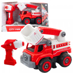 Fire Truck with Turning Boom, Remote Controlled, 2-in-1 Screwdriver