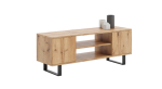 Metalljalgadega TV-alus KOBI FOCUS 155 cm Craft tamm