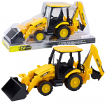 Construction Excavator With Drive Movable Two Buckets Yellow