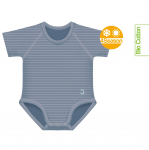 Growing body Bio Cotton 4Season 0-36m blue stripes