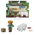 M&auml;ngufiguuride komplekt Mattel Minecraft Craft-a-Block 3,25" 2 tk sortimendis