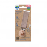 Pacifier with cord and wooden clip Eco brown