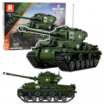 Construction Blocks Military Tank Sherman M4A3E8 Scale 1:30 839 pcs.