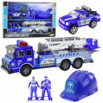 Large Police Car Figures Helmet Set for Children Blue