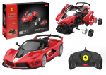 Radiovadāmā ma&scaron;īna konstruktors Ferrari FXXK EVO Red ar pulti, 88 gab,