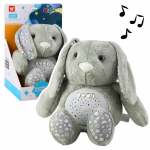 Plush Rabbit Sleeping Cuddly Toy Projector Sound Noise Gray