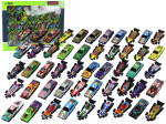 Set of 50 pieces of springs, colorful toy cars