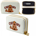 Two-compartment wallet with card compartments Kapybara White 12.5 x 8.5cm