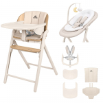 Highchair Carrello Tenero CRL-9507 Olympus Biege Wooden