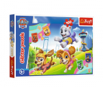 Glitter Puzzle &ndash; 100 Pieces &ndash; Paw Patrol &ndash; Shimmering Pups &ndash; Trefl 14835