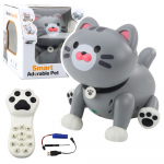 Interactive Robot Kitten Remote Controlled RC Remote Control Gray