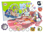 Baby Mat with Foam Rattles Teething Ring Mirror Sound Pink