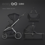 EasyGo Giro Ebony Black 2-in-1 lapsevanker W/EA/GIRO/EB
