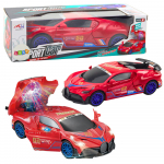 Sports Car Obstacle Sensor Led Ball 360&deg; Rotation Lights Sound Red