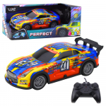 RC Racing Car with a Glowing Body, Blue and Yellow