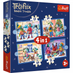 4-in-1 Puzzle &ndash; It's Snowing at the Trefliks' &ndash; Trefl 34657