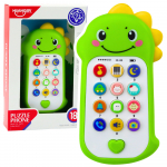 Interactive Educational Phone for Toddlers Sounds Melodies Dinosaur Green