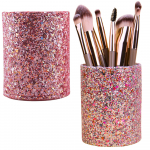 Container Cup For Brushes And Accessories Glitter Pink