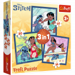 3-in-1 Puzzle &ndash; Time with Stitch &ndash; Lilo and Stitch Trefl 34896