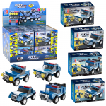 Police Vehicles Friction Drive Construction Blocks Set