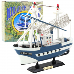 Collectible Model Ship Fishing Boat Flying Lady Blue 24x23cm