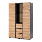 Kolmeklapiline kapp Klups DALIA ANTHRACITE-OAK