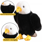 Plush Eagle Bird Plush Toy Mascot Cuddly Toy Black and White 25cm