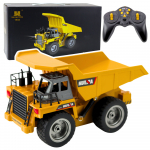 Huina Remote Controlled RC Dumper Truck Yellow 9-CH 1:18
