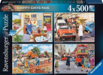 Ravensburger - Puzzle 4x500 Happy Days No 6 Work Day Memories