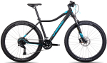 Naiste maastikujalgratas Unibike Fusion Lady 29", must/t&uuml;rkiis