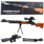 Toy Sniper Rifle AK-528 Sight Tripod Lights Sounds