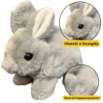 Plush Mascot Cuddly Toy Hare Rabbit Gray 18cm