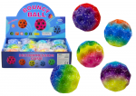 Krāsaina spīdo&scaron;ā bumbiņa ar iedobumiem Colorful 7 cm