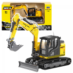 Crawler Excavator With Bulldozer Metal Huina Yellow 1:50