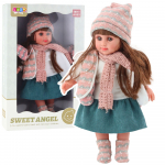 Sweet Angel Doll in Winter Outfit, Hat, and Scarf, 36cm