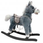Rocking Horse 74 cm Gray Tones