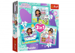 Gabby's Dollhouse 3in1 Puzzle, Gabby Activities Trefl 34871