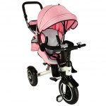 Trike Fix V3 tricikls 3in1 ratiņi velosipēds 360 grozāms bezmaksas ritenis rozā krāsā