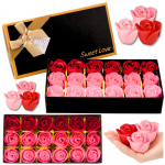 Flower Box Eternal Fragrant Roses Flowers in a Box Pink Red 18 pcs.