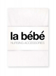 La Bebe&trade; Cotton Satin White Dabīgas satīna palags ar gumiju 60x120 cm
