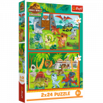 Puzzle - 2x24 - Small dinosaurs - Universal Jurassic World Trefl 34437