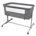 Saliekamā gulta 2-in1 NALI grey: sānu gultiņa vai brīvi stāvo&scaron;ā