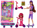 Lucy Doll Set Purple Scooter Skateboard Helmets